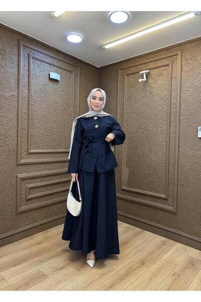 Livora Butik طقم مزدوج بحزام مصمم