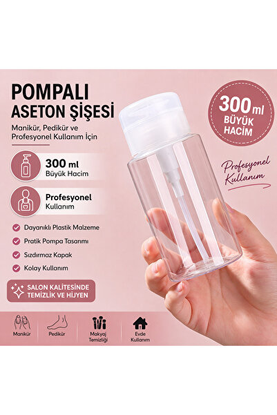 Fanatic Şeffaf Baskılı Aseton Cleanser Remover Çok Amaçlı Kullanım Pratik Boş...