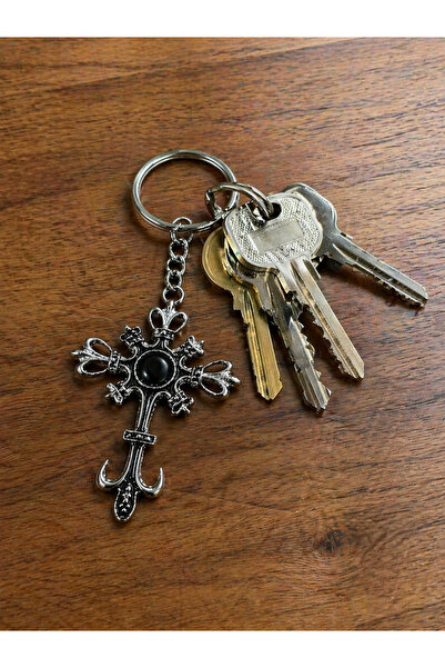 HER ŞEY NOTA www.herseynota.com Gothic Black Color Detailed Metal Keychain Un...