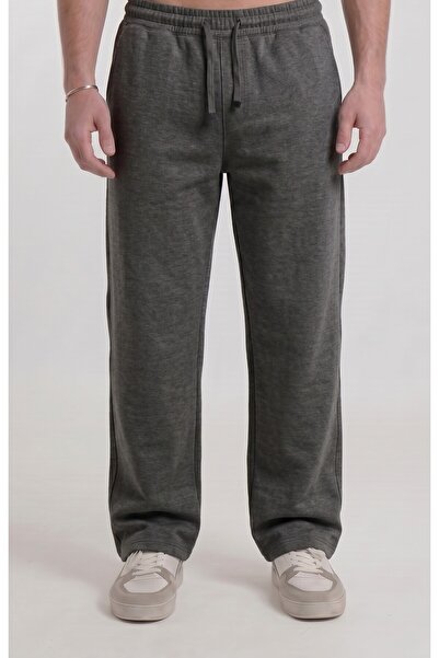 zazzia Men's Loose Fit Baggy Pique Trousers