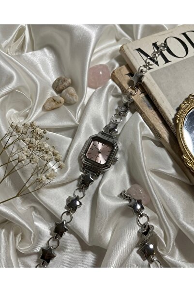 Mihristore Yıldız Pinterest Kadın Saat Yıldızlı Kadın Kol Saati Hediyelik Saat