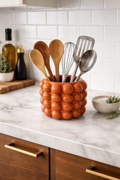 Zigzag Home Διακοσμητική θήκη για κουτάλια σε σχήμα φούσκας, σε μποέμ στυλ, β...