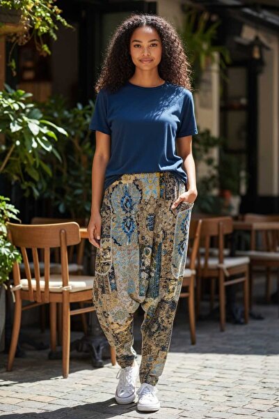 BAW COMPANY Γυναικείο παντελόνι shalwar με τσέπες, ελαστική μέση, άνετη γραμμ...