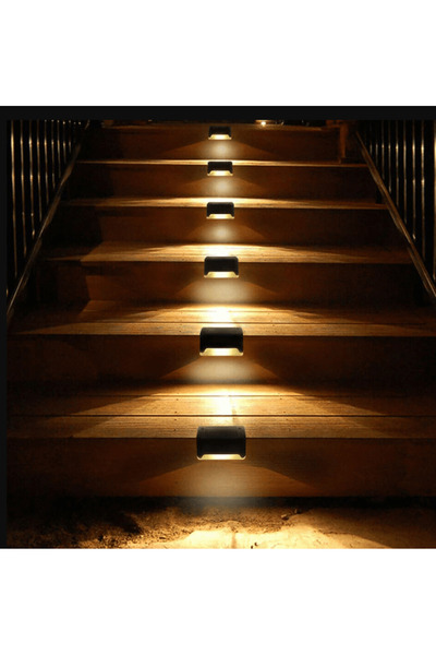 OEM Σετ 4 Ηλιακών Φωτιστικών Σκαλοπατιών, Μαύρου Χρώματος