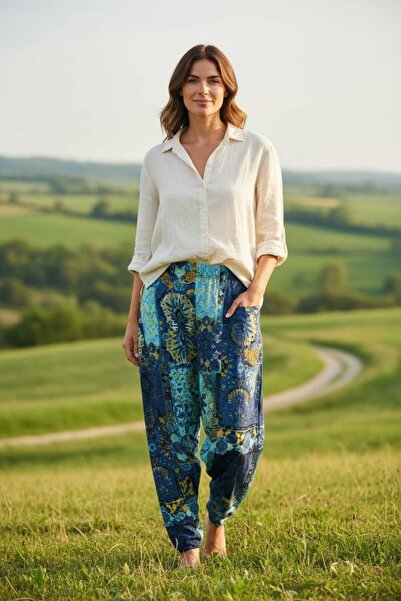 BAW COMPANY Γυναικείο παντελόνι shalwar με τσέπες, ελαστική μέση, άνετη γραμμ...