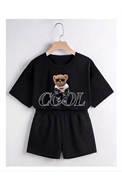 No Plan Boys' Cool Teddy Shorts T-Shirt Set