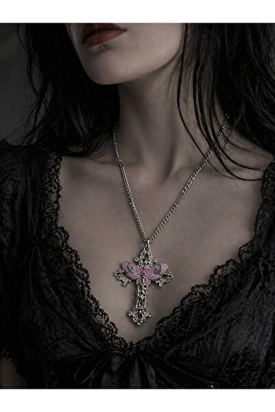 HER ŞEY NOTA www.herseynota.com Gotik Butterfly Figürlü Pembe Detaylı Metal K...