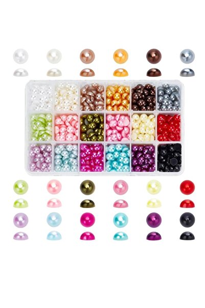 yiğit aksesuar Σετ χάντρες για κόλληση 8 χιλιοστών (600 τεμάχια) με κουτί με ...