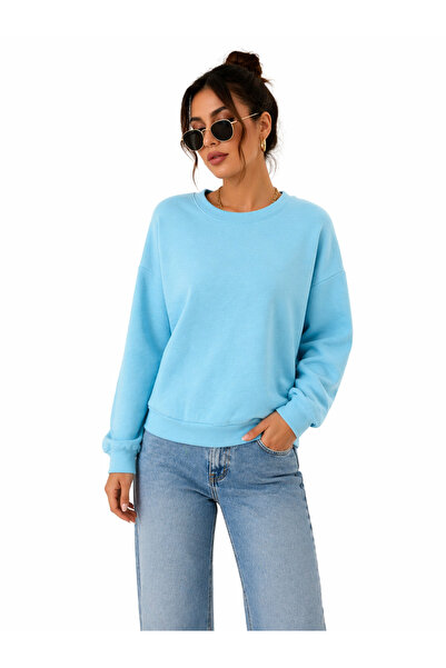 Neden Tekstil Γυναικείο πουλόβερ με λαιμόκοψη Crew Neck, μονόχρωμο και άνετο