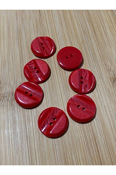 Lorin hobi Wavy Cardigan Vest Button 18 mm 5 Pieces Red