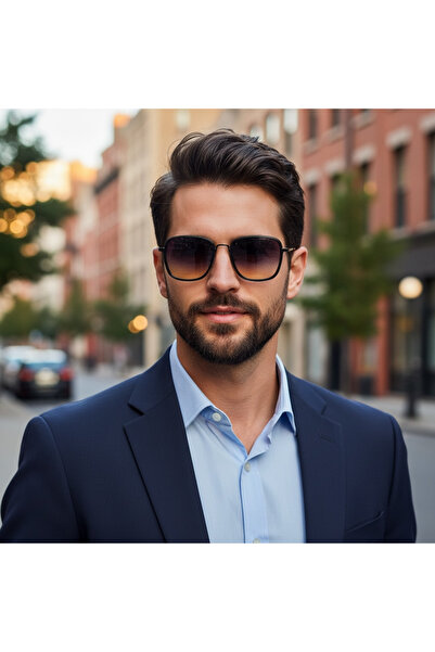 GLSVM UV400 | Çift Renk Cam Metal Çerçeve Gözlük | Polarized Erkek Güneş Gözlüğü