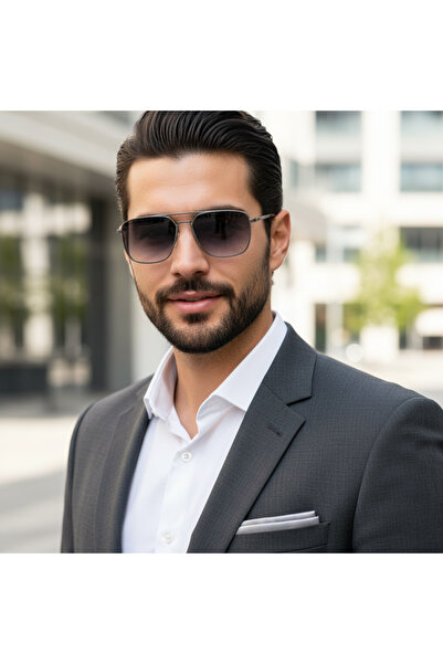 GLSVM UV400 | Füme Camlı Metal Çerçeve Gözlük | Polarized Erkek Güneş Gözlüğü