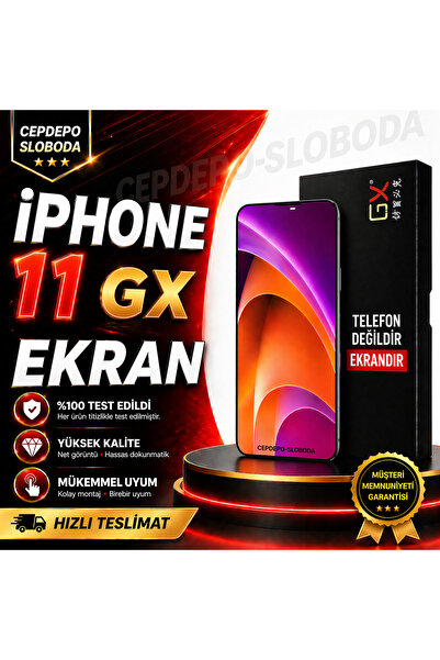 SLOBODA iPhone 11 LCD Ekran Dokunmatik Ön Cam Komple %100 Testli GX EKRAN (A2...