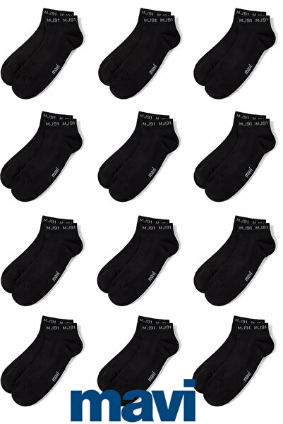 Mavi Men's black (12 pairs) sock booties