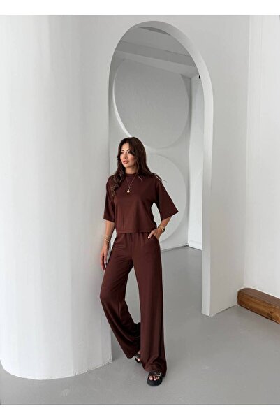 merlavin Γυναικεία μπλούζα με μισό μανίκι και κορδόνια στο κάτω μέρος, με φαρ...