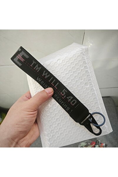 Choice black Trendy Punk Street Style Cream White Canvas Wristlet Keychain - ...