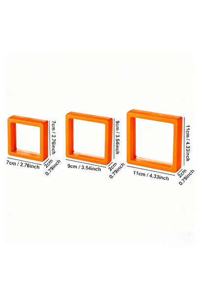 Choice5 M 10pcs-Orange 10pcs Color 3D Suspended Jewelry Box Multi Specificati...