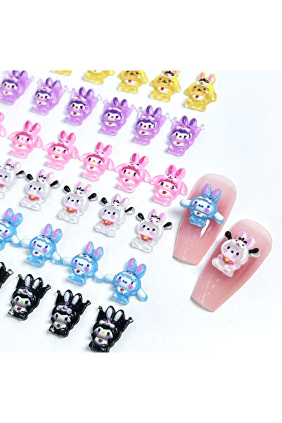 Choice6 Mix-100Pcs 100Pcs/Pack Cute Cartoon Nail Charms - Resin Rhinestone Na...