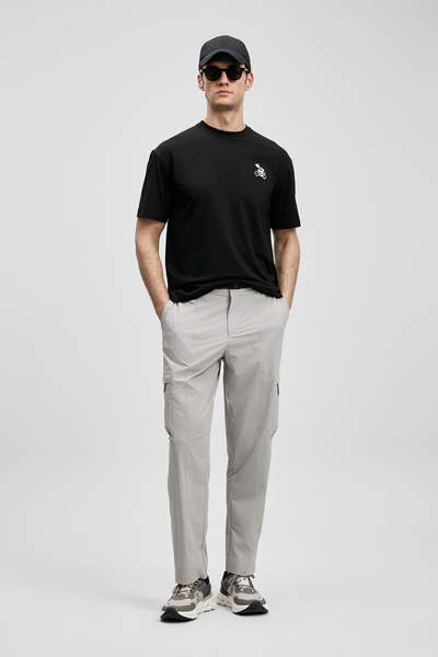 Lufian Ανδρικό παντελόνι beach jogger Regular Fit Stone