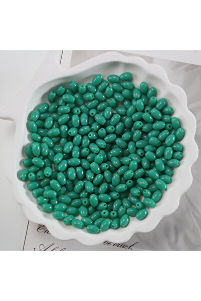 Choice99 100pcs 07 Malachite Green 4x6mm Oval Porcelain Smooth Rice Grains Be...