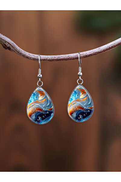 Choice MULTI Silver 1 Pair of Vibrant and Colorful Landscape and Sea Water Pa...
