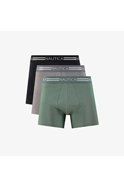 Nautica Erkek Gri Standart Fit 3'lü Boxer
