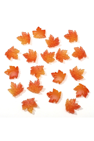 Choice14 10pcs color12 10Pcs Gradient Color Maple Leaf Glass Beads Jewellery ...