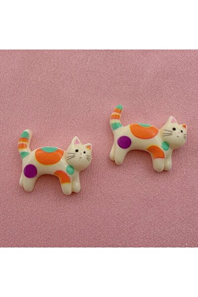 Choice 30x24mm(5pcs) 02 DW63 5pcs Cartoon Resin Printed Cat Pendant Printing ...