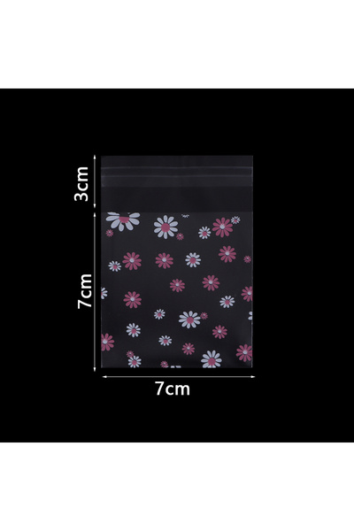 Choice 100pcs 7x7cm 100pcs Plastic Packing Bags Daisy Flower Self-Adhesive Ba...