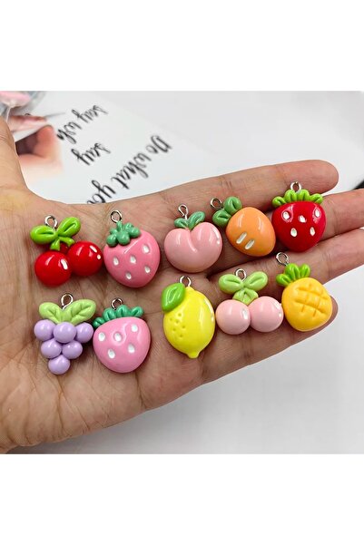 Choice 10pcs mix 10pcs Cute Simulated Fruit Cherry Lemon Grape Strawberry Res...