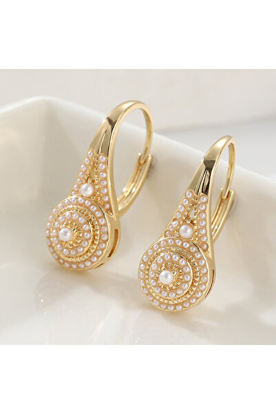 Choice A398-1 Elegant Fashion Inlay Synthetic Pearl Earrings For Women Daily ...