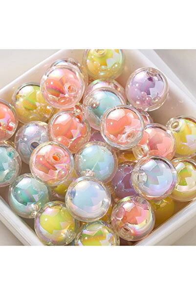Choice1 Mixed-No.1-200pcs 200pcs 8mm mixed color acrylic beads, interval bead...