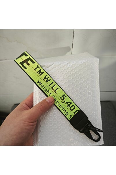 choice2 light green Trendy Punk Street Style Cream White Canvas Wristlet Keyc...