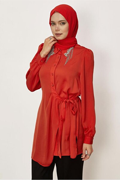 Alvina Belted Tunic with Stone Details 46585