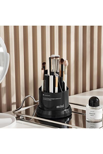 Arabest 360° Rotating Makeup Brush Holder,Covered Dustproof Organizer,7 Slot,...