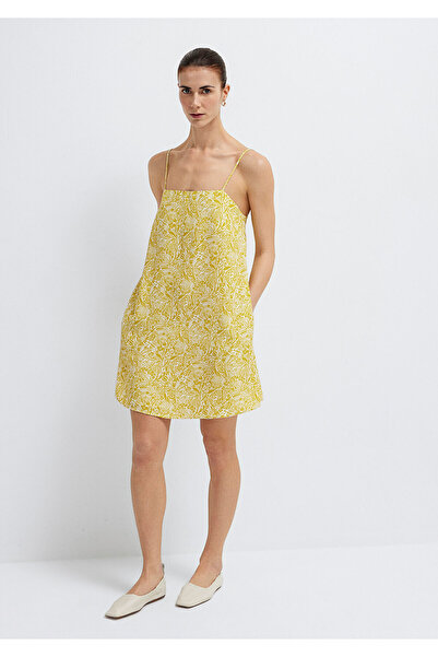 Mavi Printed Yellow Mini Dress 1310909-83976