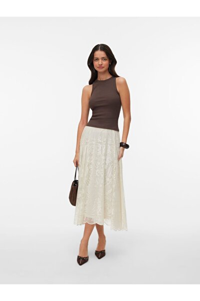 Vero Moda Rock VMVIOLA Hohe Taille Langer Rock