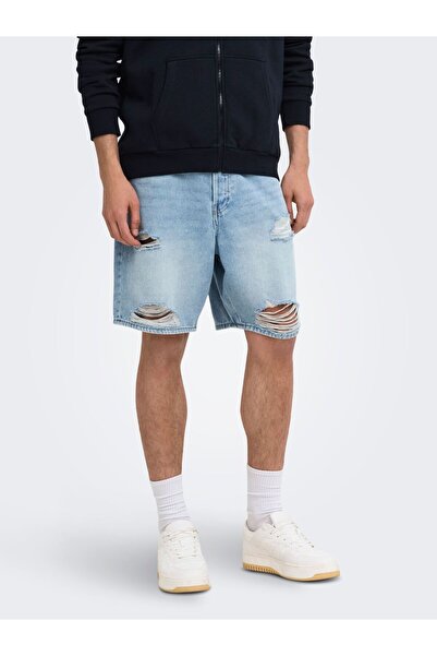 Only & Sons Rifľové šortky voľného strihu s nízkym pásom ONSFADE