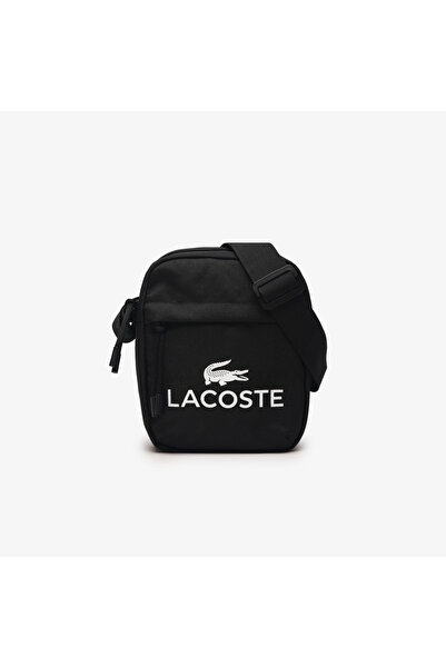 Lacoste Ανδρική τσάντα ταχυδρόμου με στάμπα σε μαύρο χρώμα