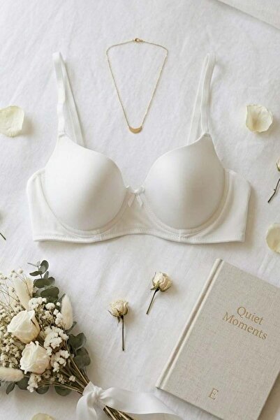 lamelif Σουτιέν με λεπτομέρεια κορδέλας χωρίς στήριξη, εκρού