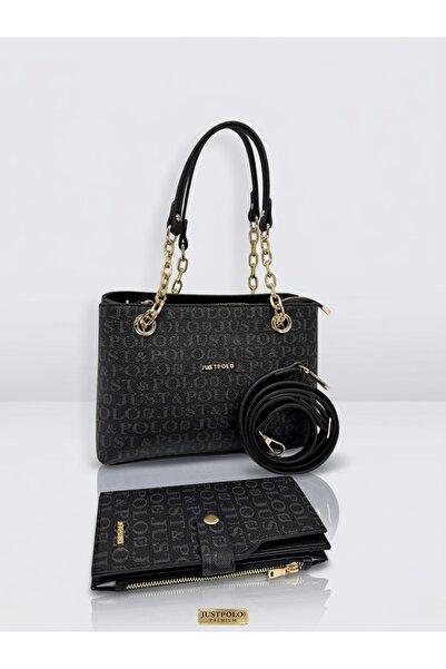 Just Polo Original Women's Printed Luxury Design Shoulder Bag and Wallet Comb...
