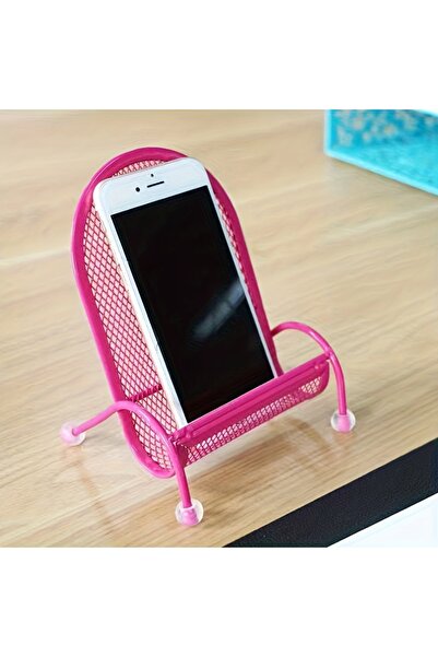 Choice Rose Red Stainless Steel Phone Stand with Heavy-Duty Base -Ergonomic D...
