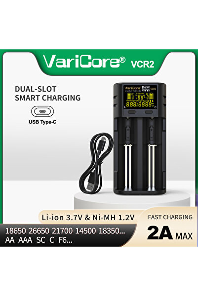 Choice شاحن بطارية ذكي VCR2-USB VariCore VCR4 VCR2 لاختبار السعة لبطاريات الل...