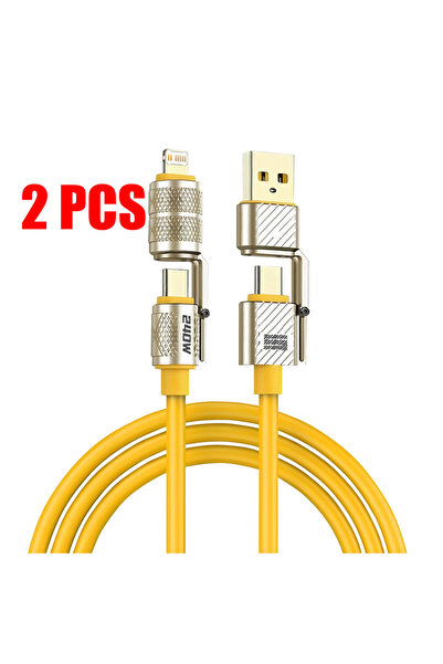 Choice1 كابل شحن سريع USB-C متعدد المنافذ بطول 1 متر، 240 واط، 4 في 1، شحن سر...