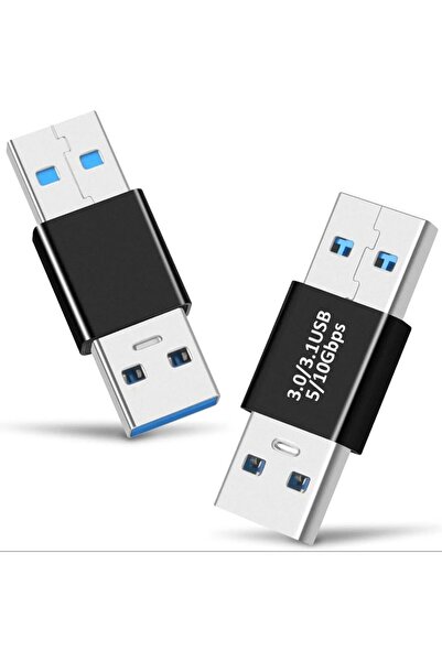 Choice Black 2-Pack USB 3.1/3.0 Male to Male Adapter, 5/10Gbps High Speed Dat...