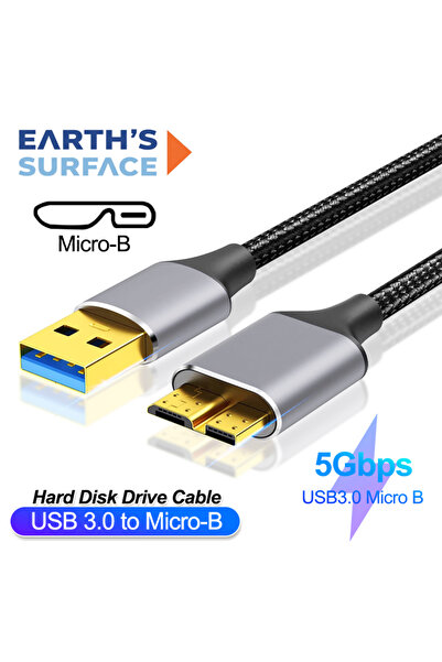 Choice كابل USB 3.0 إلى Micro B بطول 0.5 متر، كابل للقرص الصلب الخارجي، سرعة ...