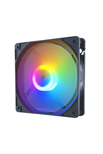 Choice مروحة كمبيوتر RGB بيضاء وسوداء 120 مم للترويج في المهرجانات، أداء تبري...