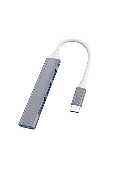 choice2 TYPE-C grey USB C HUB Type C Extender 4 Port Splitter Adapter OTG Doc...