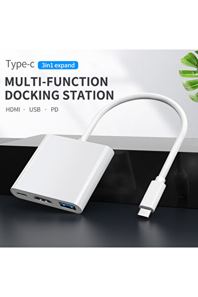 Choice 3 IN 1 HUB 3 in 1 USBC to HDMI HUB Type-C Multiport Adapter HDTV 4K wi...