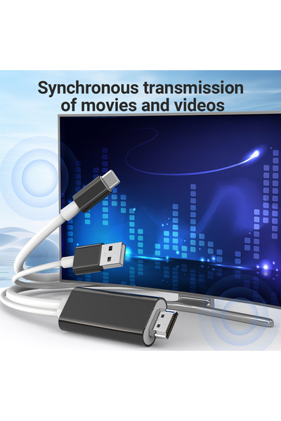 Choice كابل USB C إلى HDMI بدقة 4K وتردد 30 هرتز، محول HDTV من النوع C للآيفو...